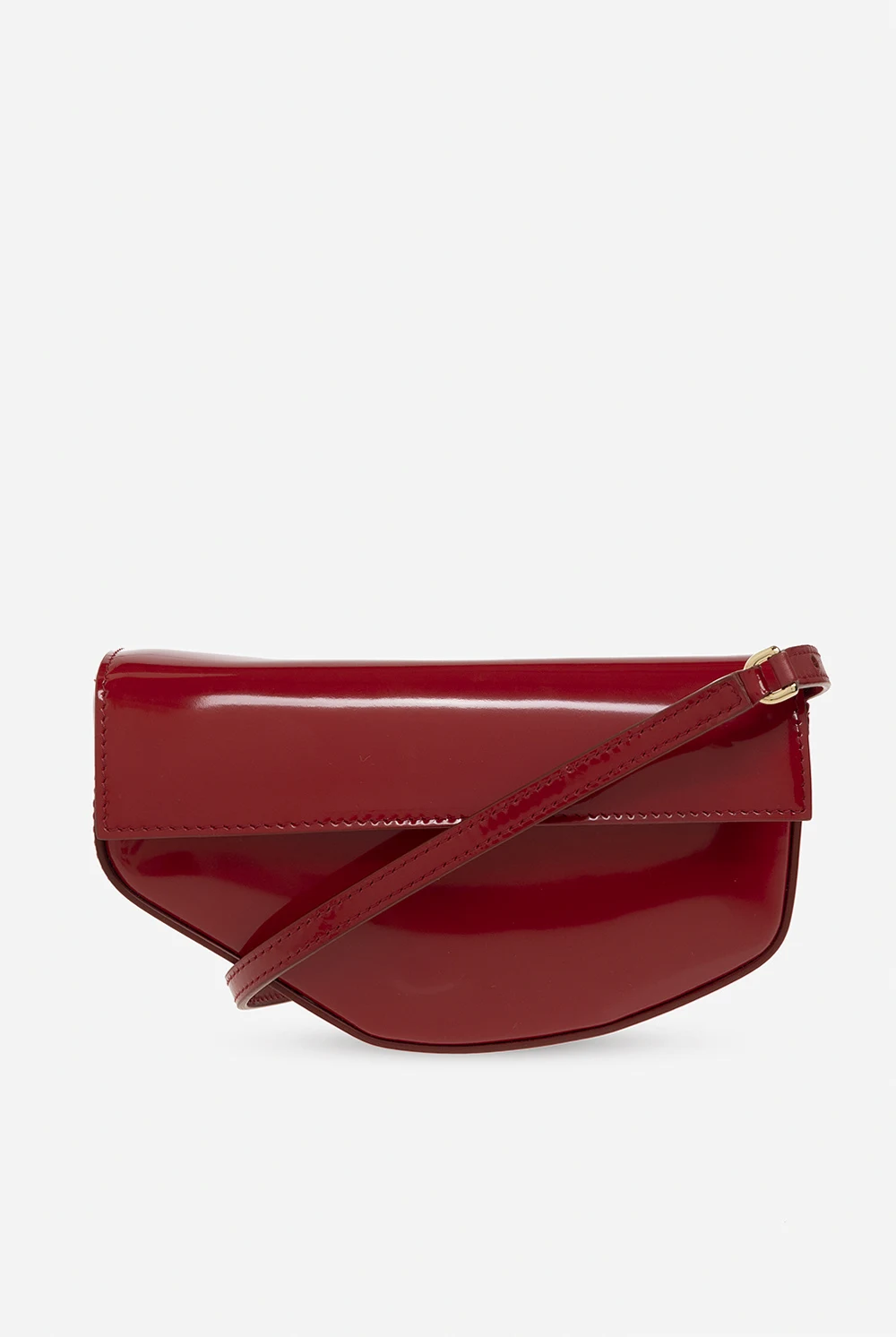 Shoulder bag in polished leather