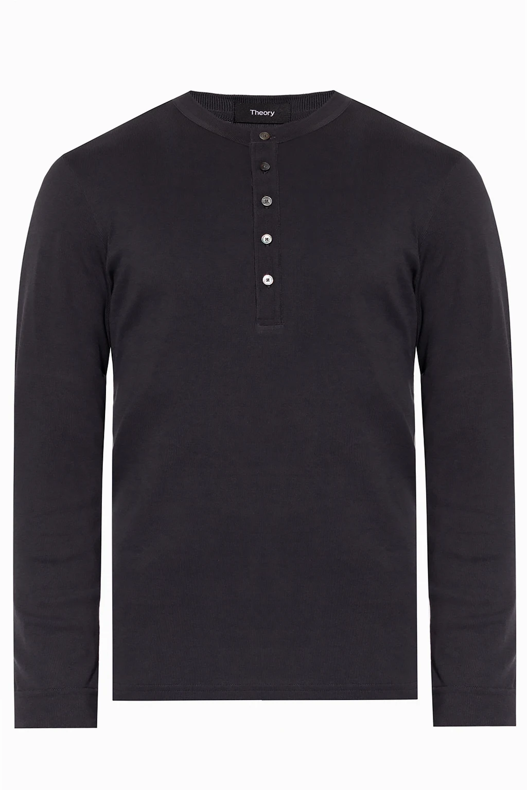 Long-sleeved henley shirt