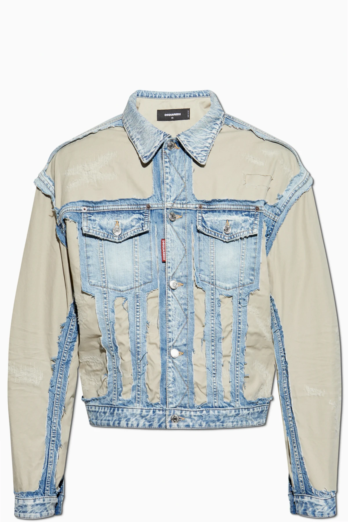 Jacke aus kombinierten Materialien