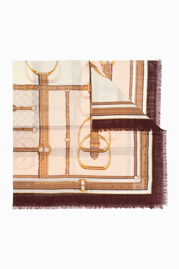 MULTICOLOUR Scarf with decorative print