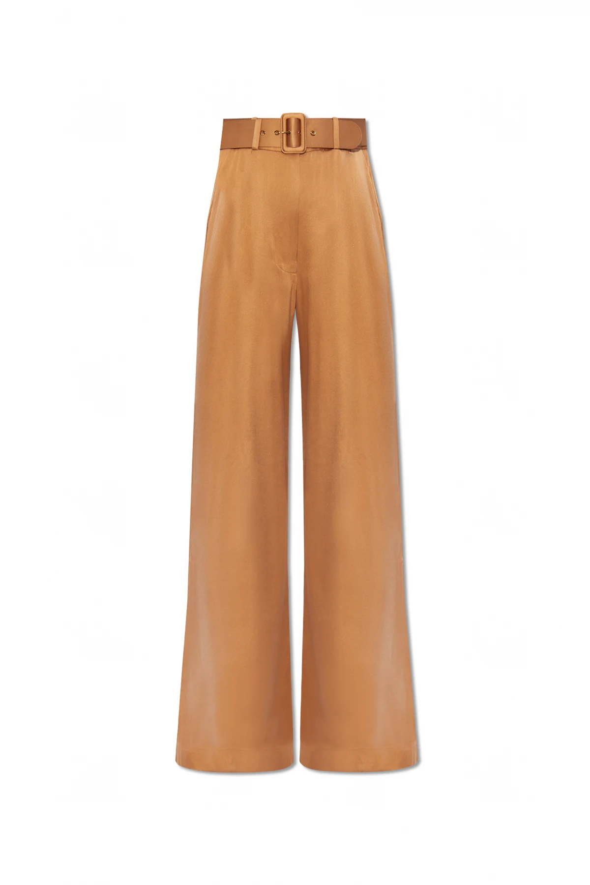 Silk trousers with belt