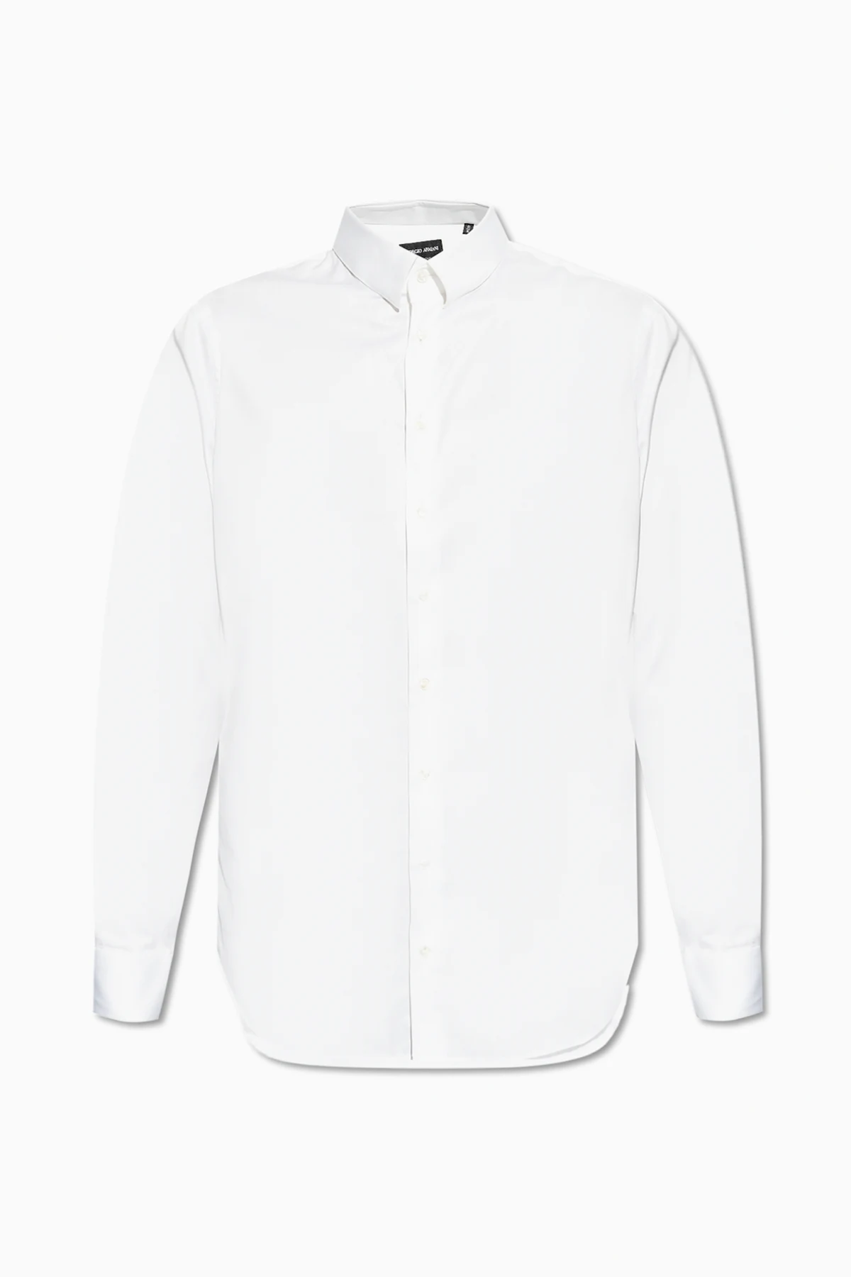 Shirt with snap collar