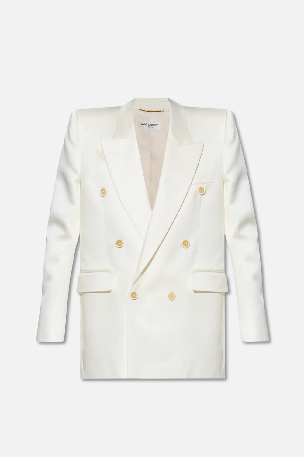 cream Silk blazer