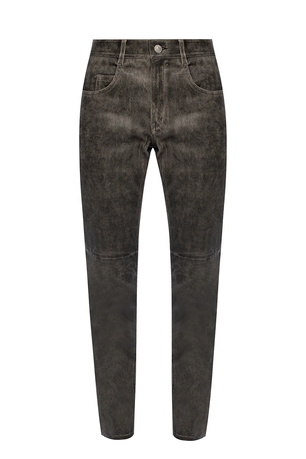 Trousers with worn effect