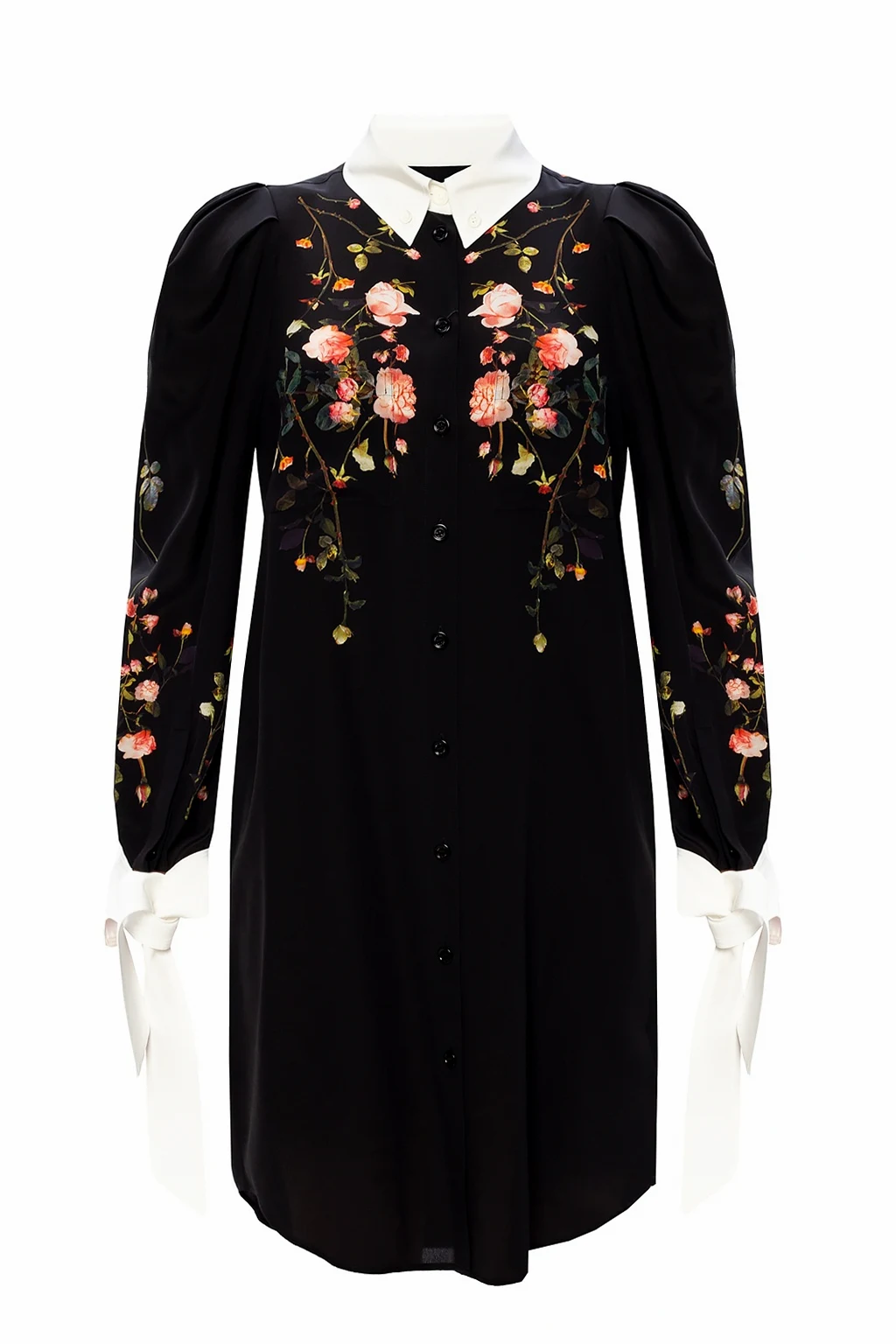 Silk collared dress