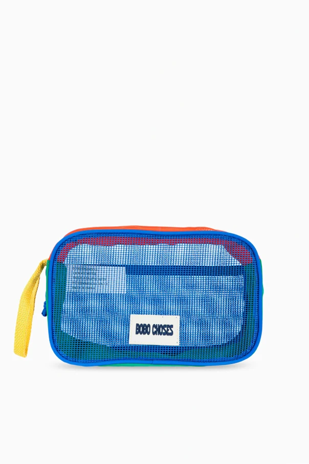 MEHRFARBIG Kosmetiktasche mit Logo-Patch