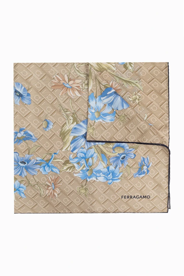 PINK Silk scarf with print