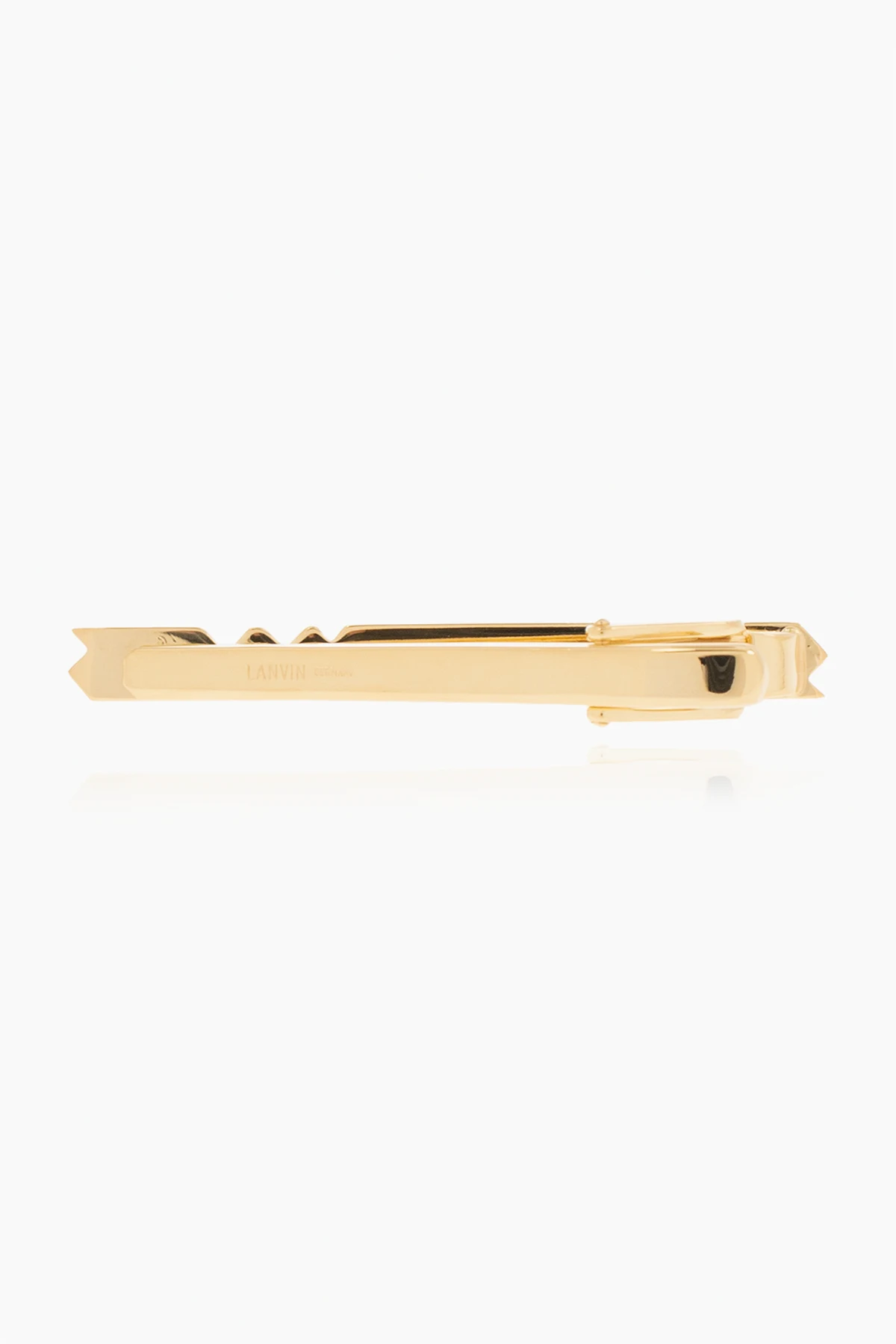 Tie clip with geometric cut-outs