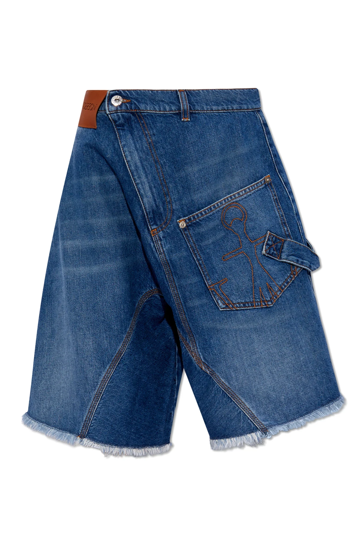 Denim shorts with logo