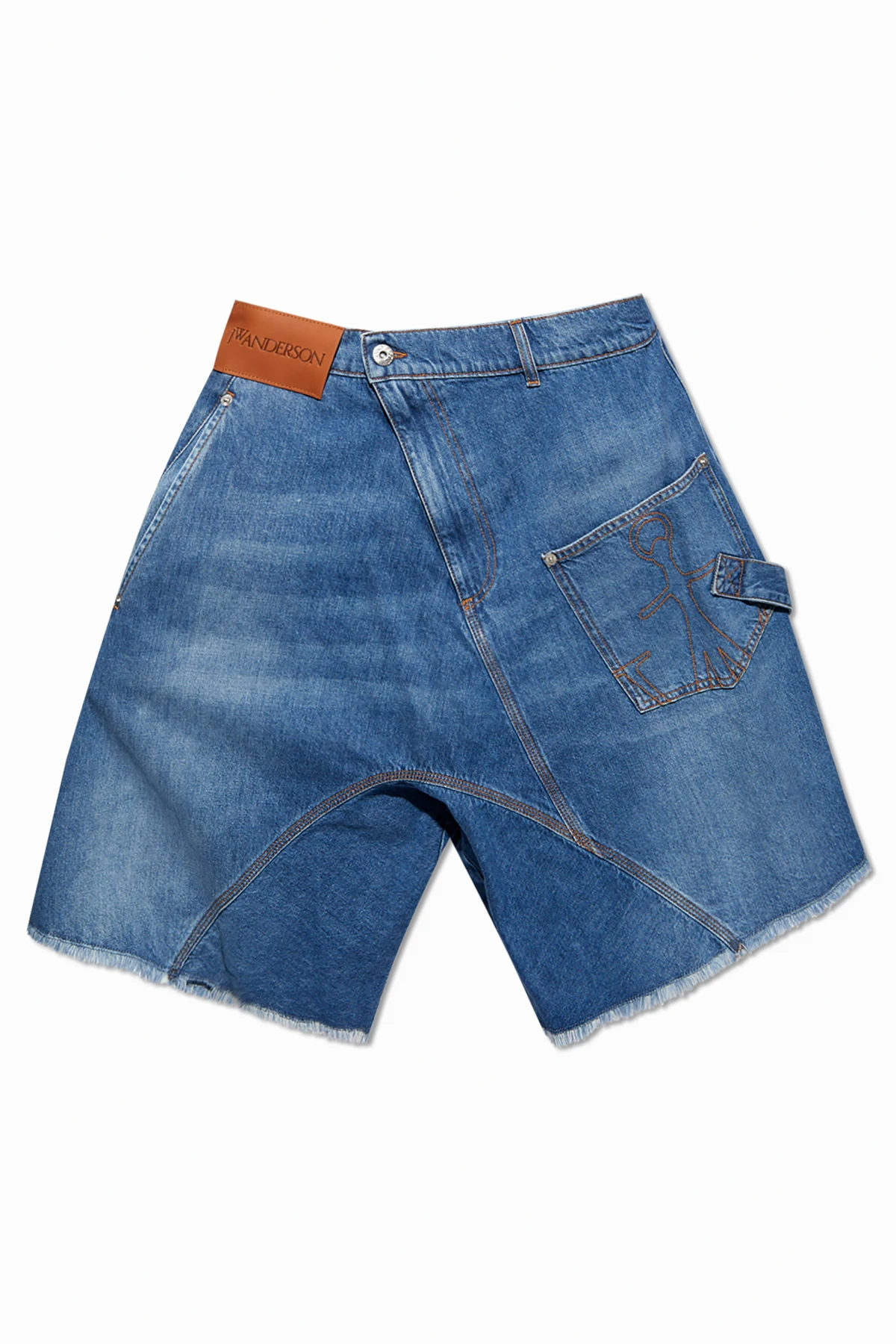 Denim shorts with logo