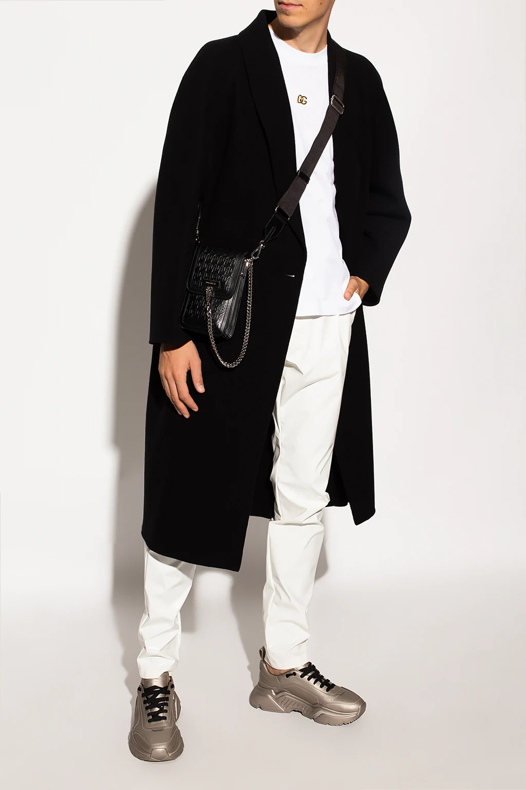 Trousers in coated fabric