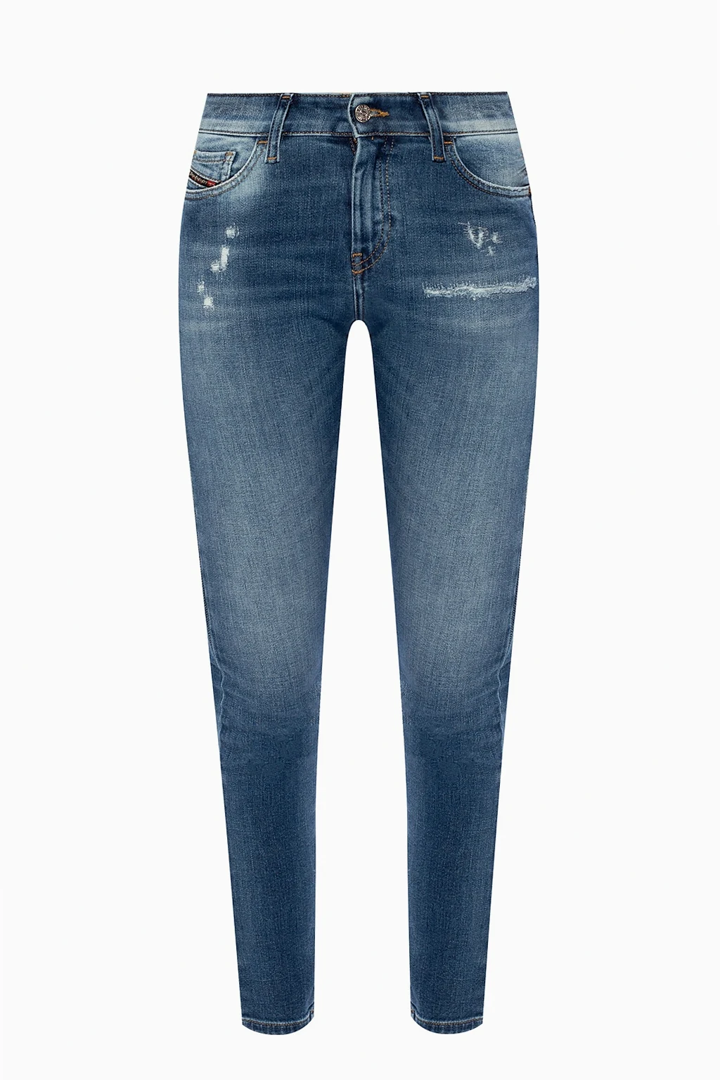 'Slandy' raw-cut jeans