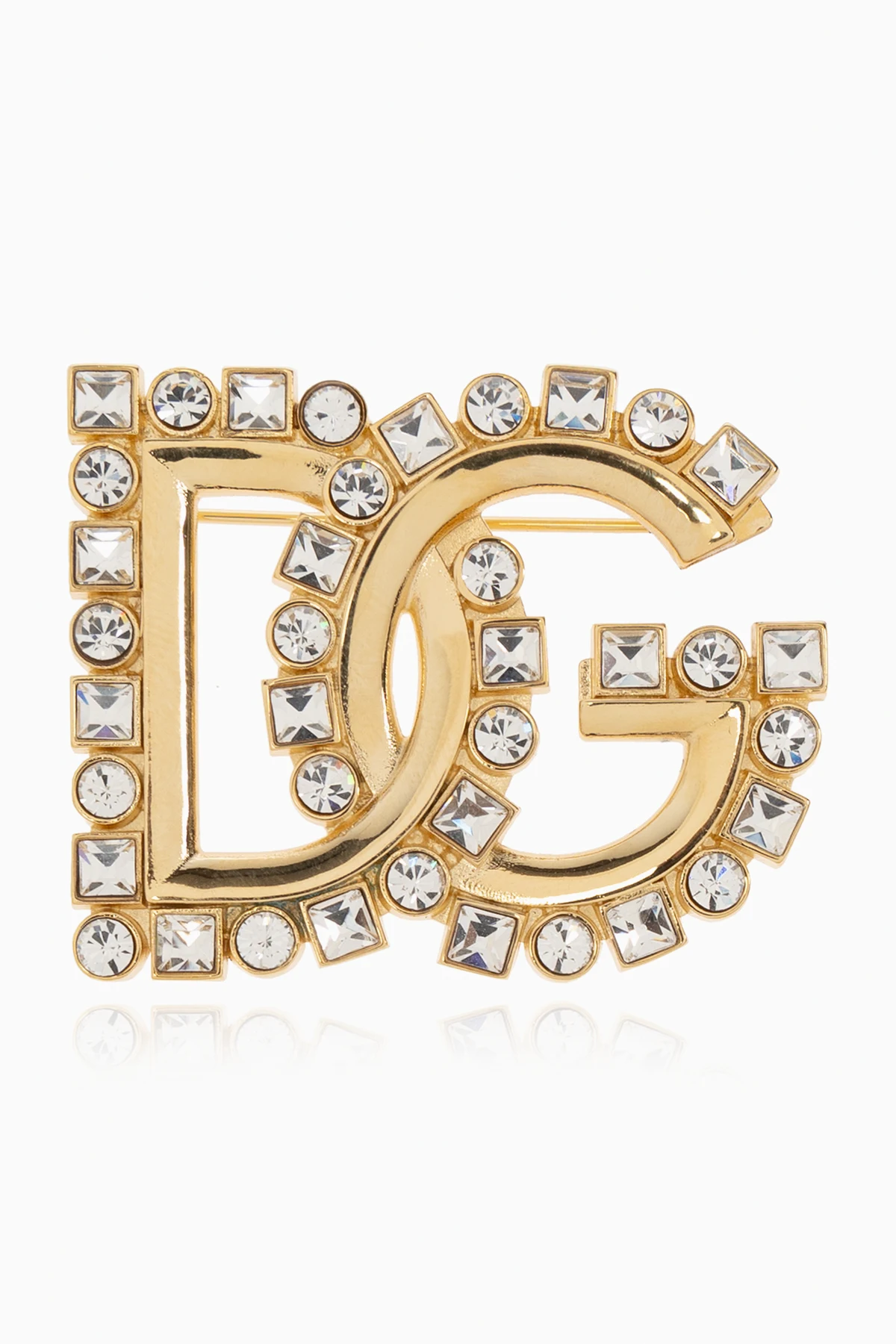 Broszka z połyskującymi kryształami