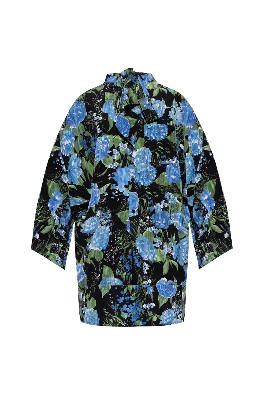 Oversize top with tie neck