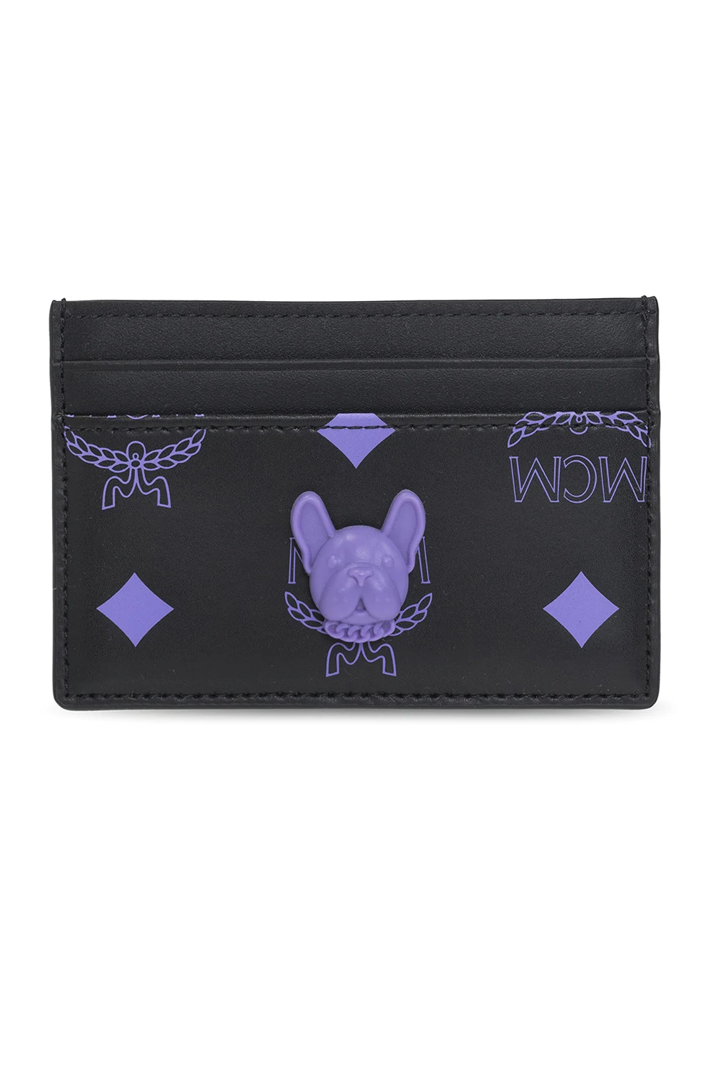 ‘M Pup’ card holder with monogram