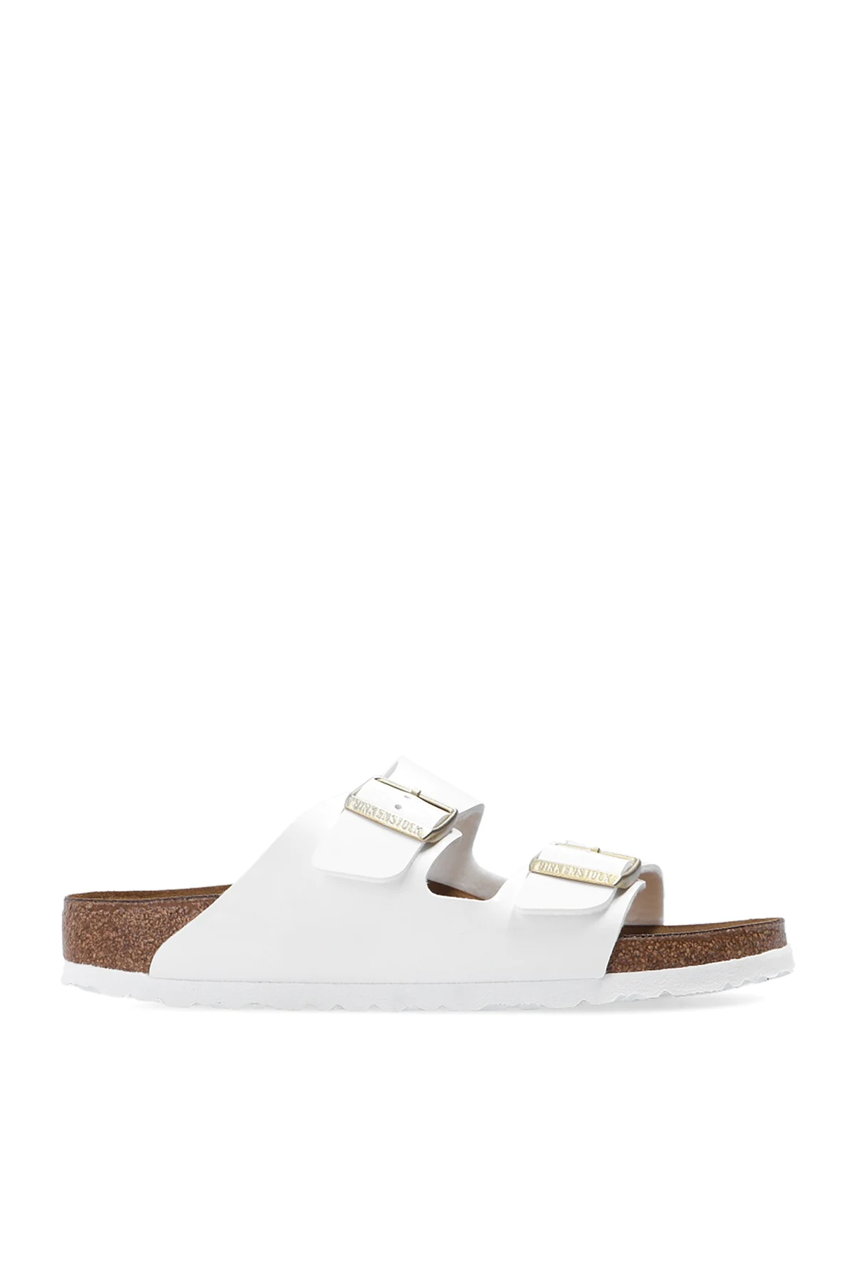 BIAŁY  Skórzane klapki ‘Arizona BS’