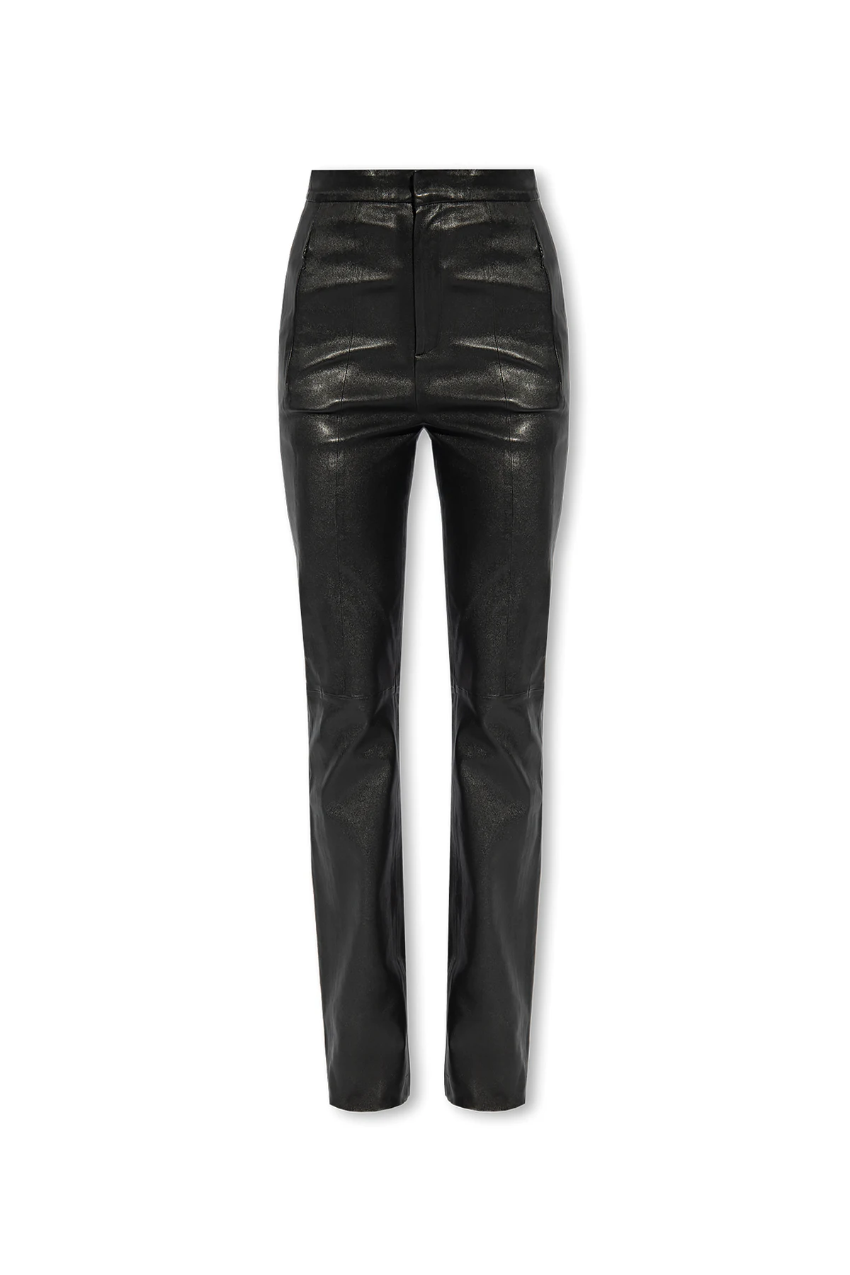 ‘IvyGZ’ high-waisted trousers in leather