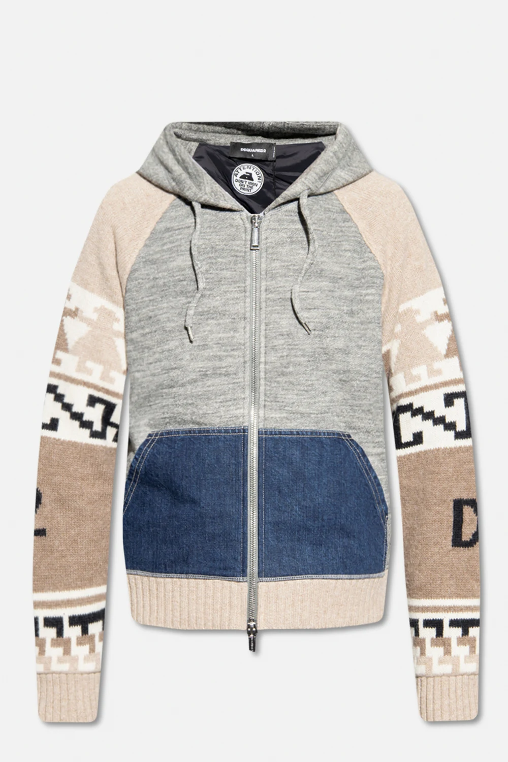 Sweatshirt in contrasting fabrics