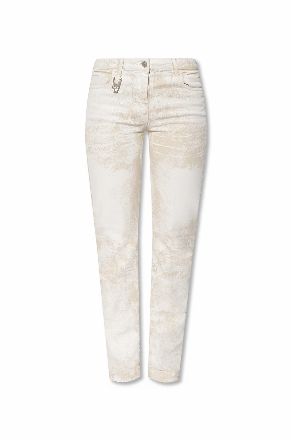 Jeansy z efektem plam po farbie