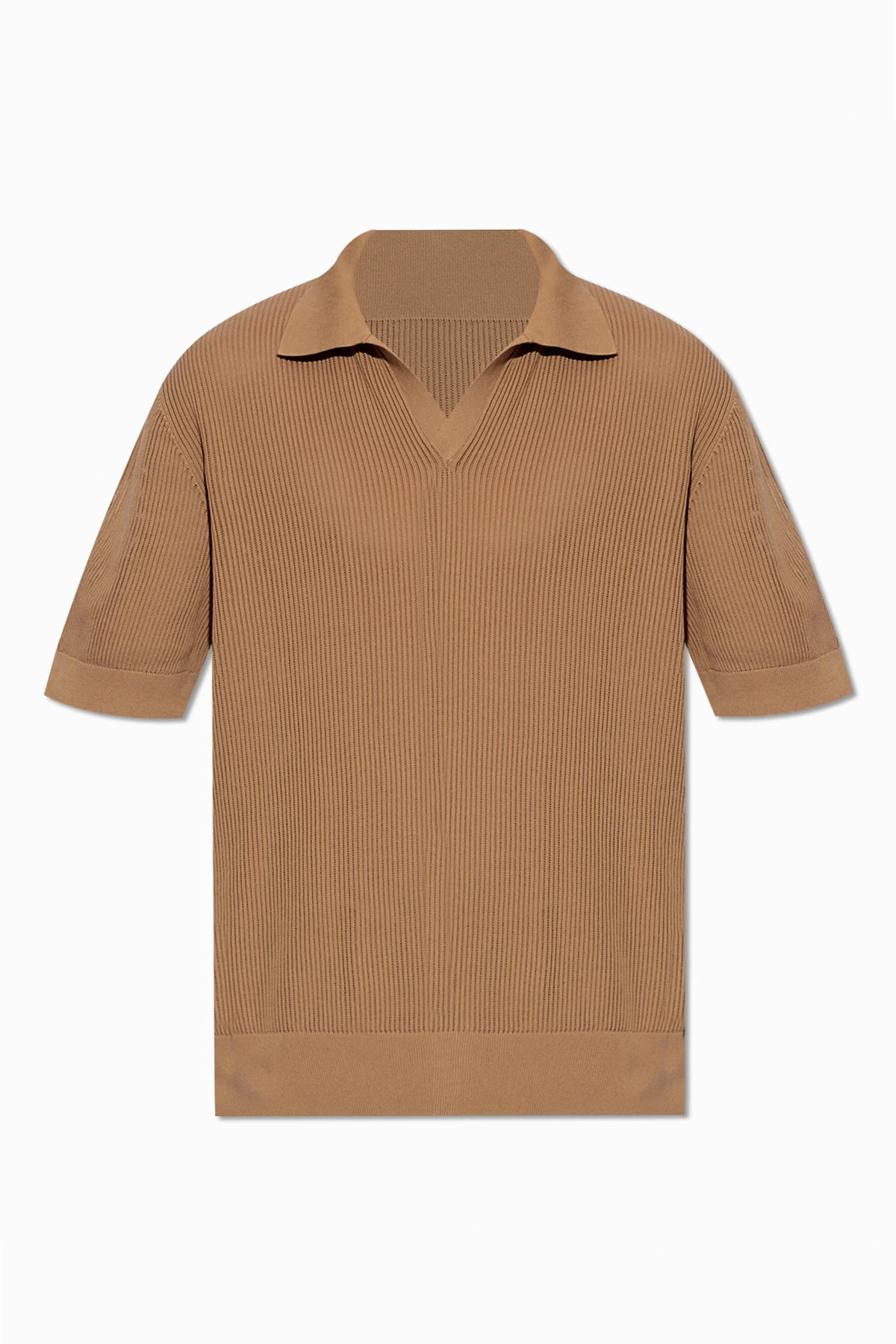 BROWN Cotton polo shirt