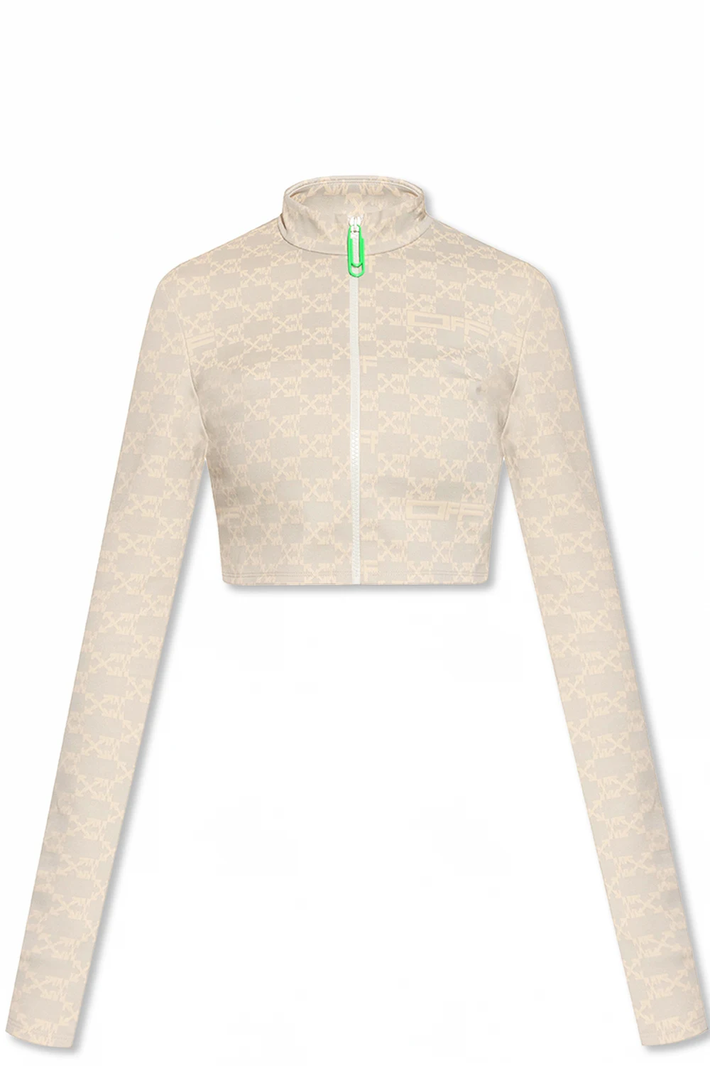 Cropped sweatshirt with high neck