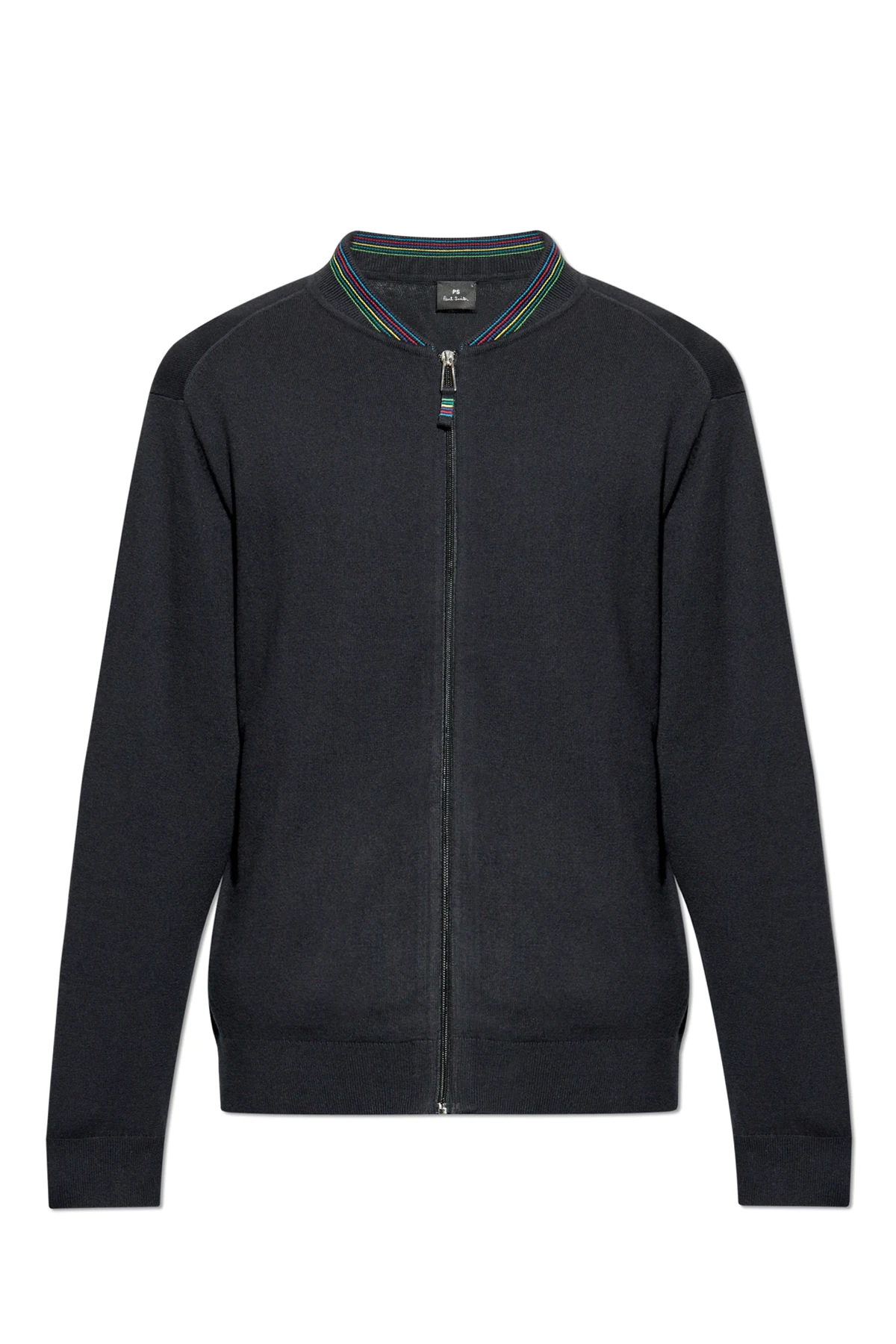 Cardigan with patterned collar