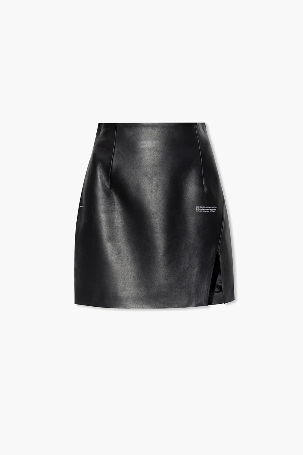Leather skirt with slit