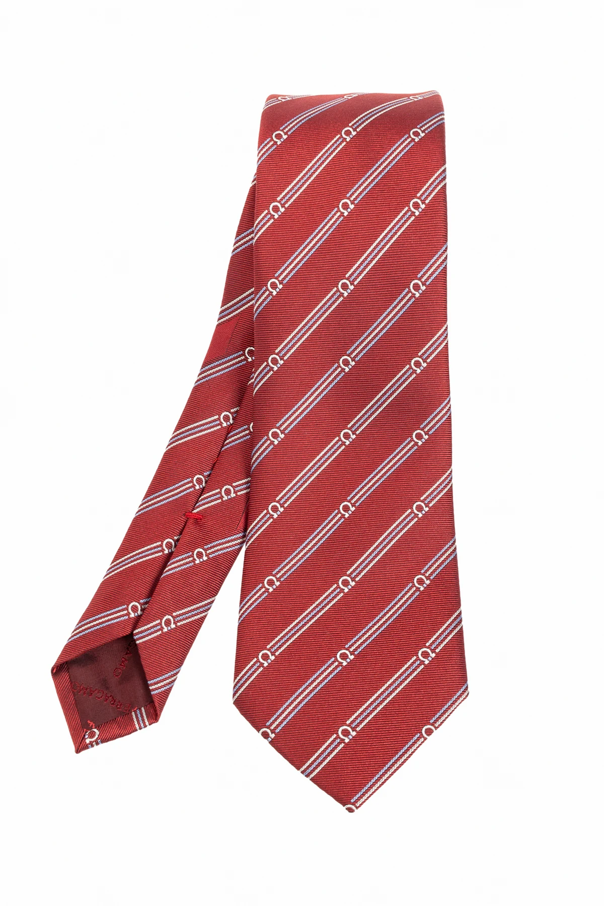 Jedwabny krawat ze wzorem w pasy