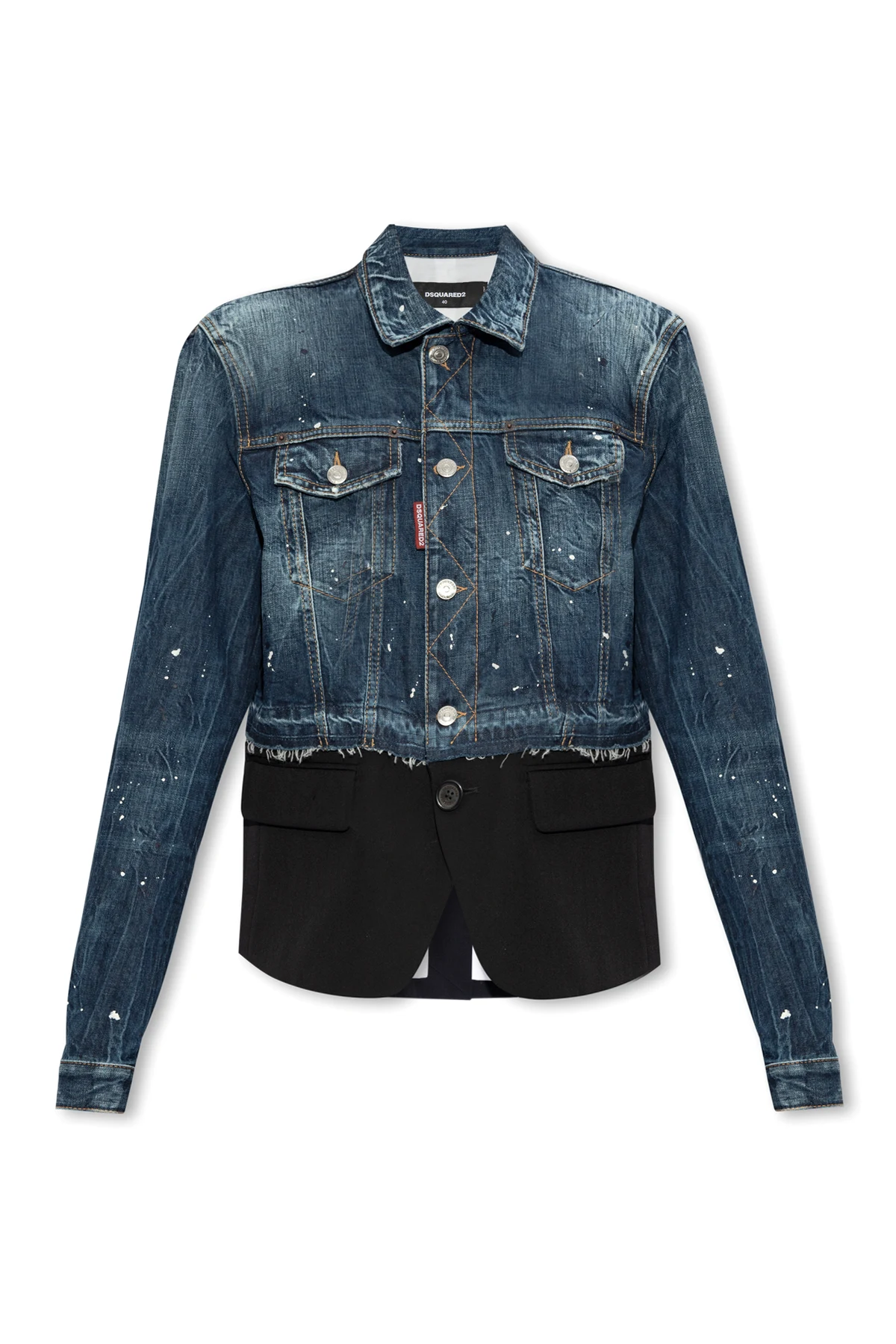 Blazer made of combined materials