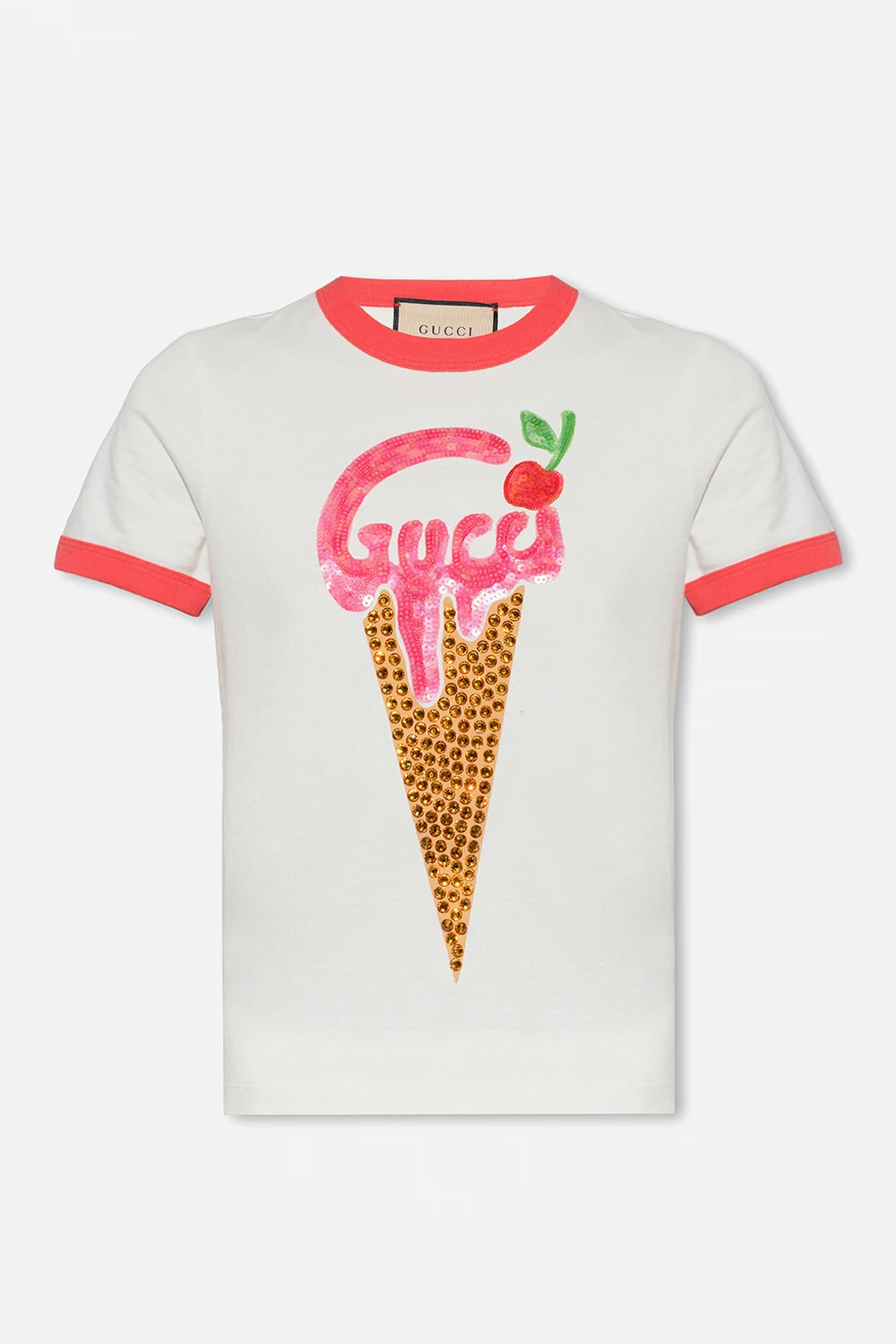 T-shirt z cekinową aplikacją