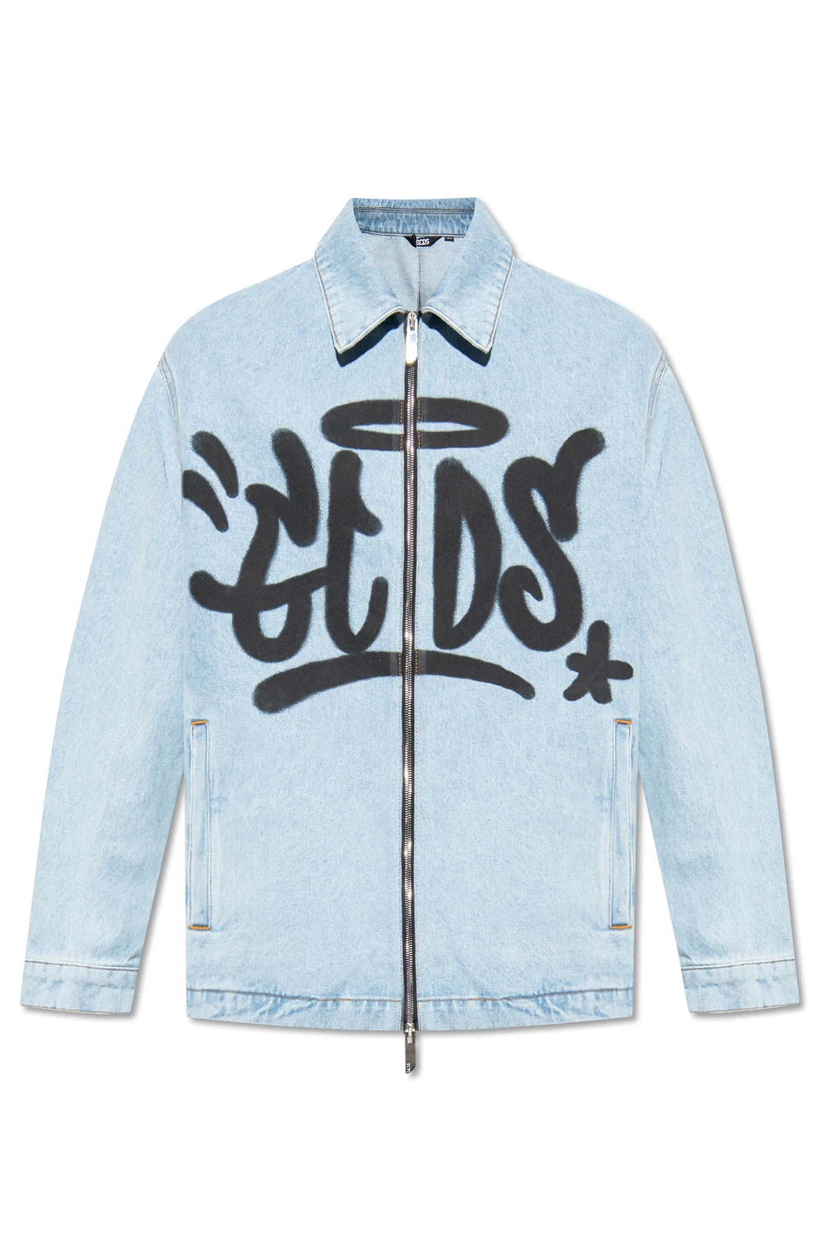 Jeansowa kurtka z logo