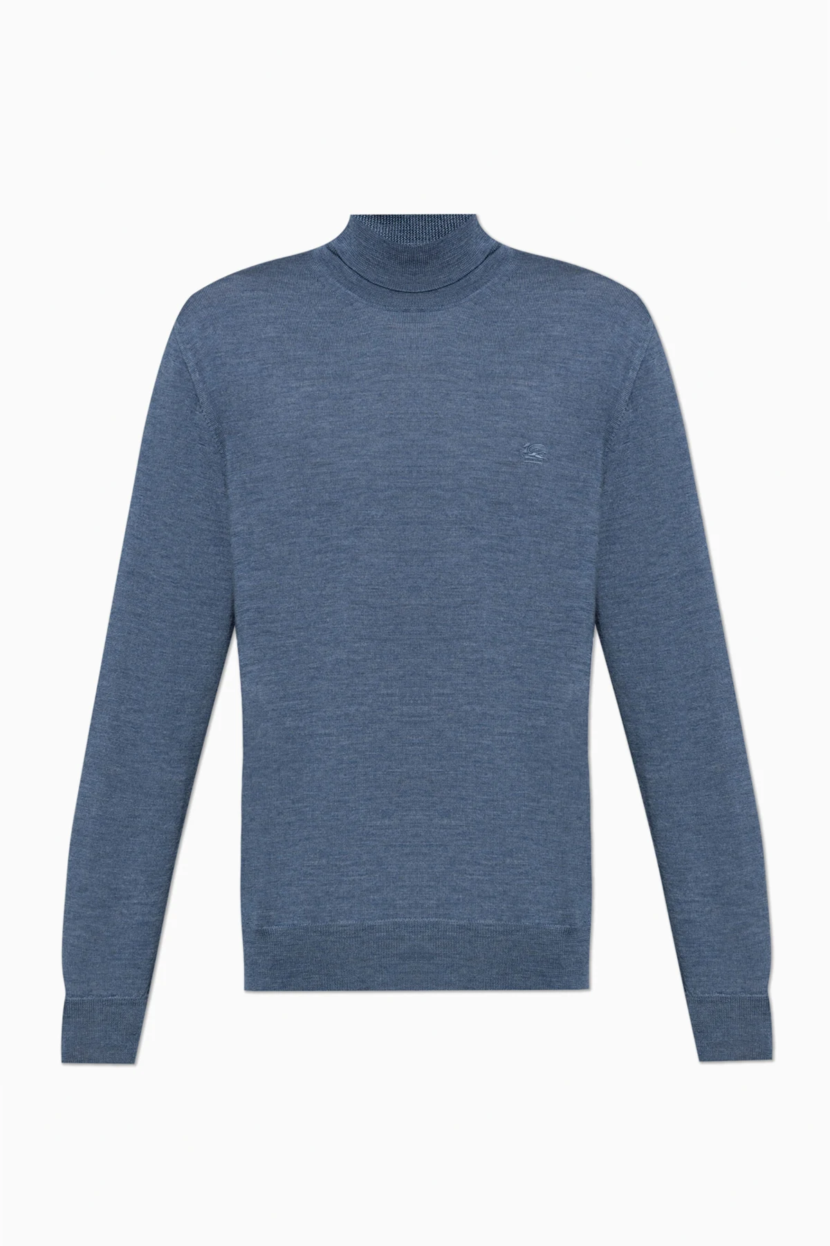 BLUE Wool turtleneck