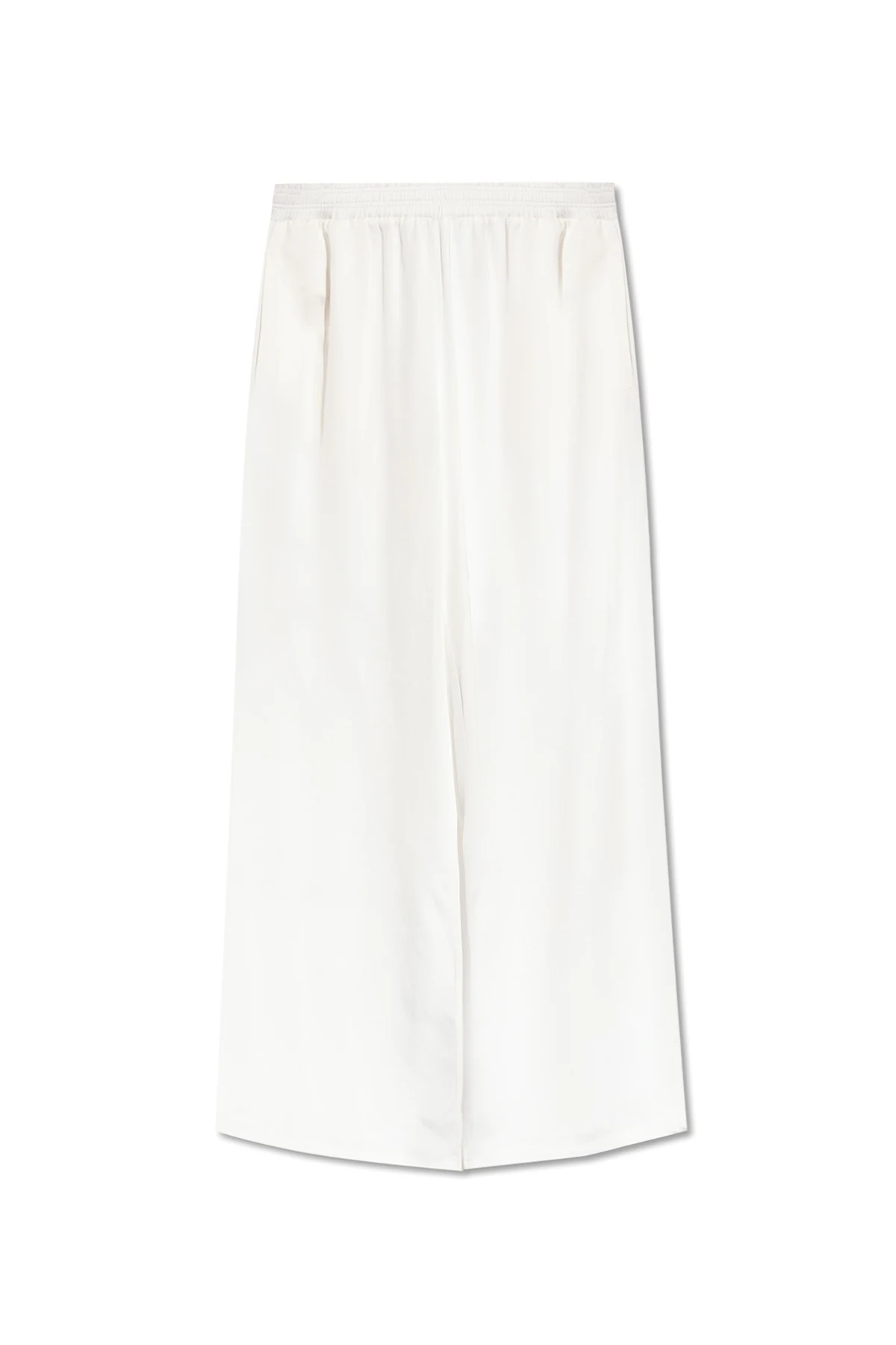 Satynowe spodnie o luźnym kroju