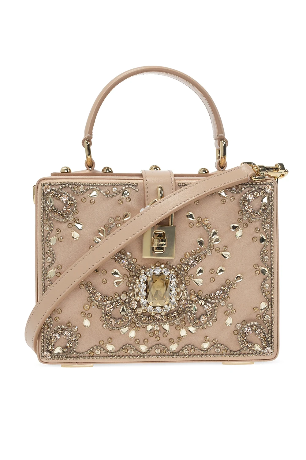 Torba na ramię z dekoracyjnymi aplikacjami 'Box'