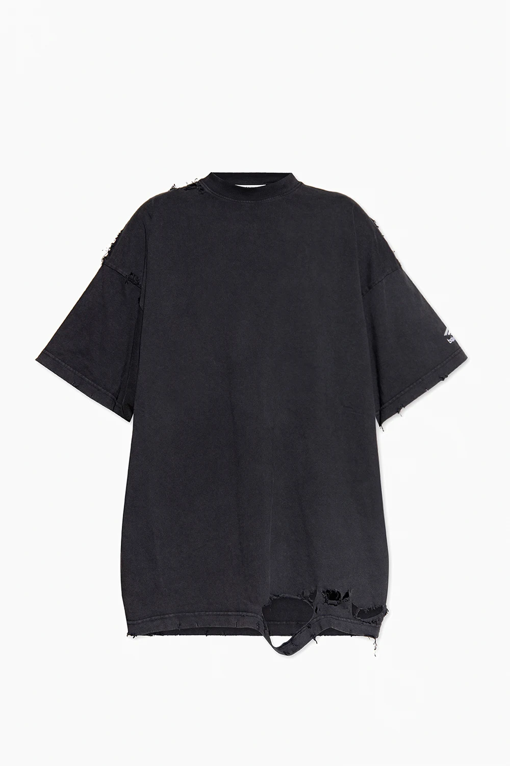 T-shirt with worn effect
