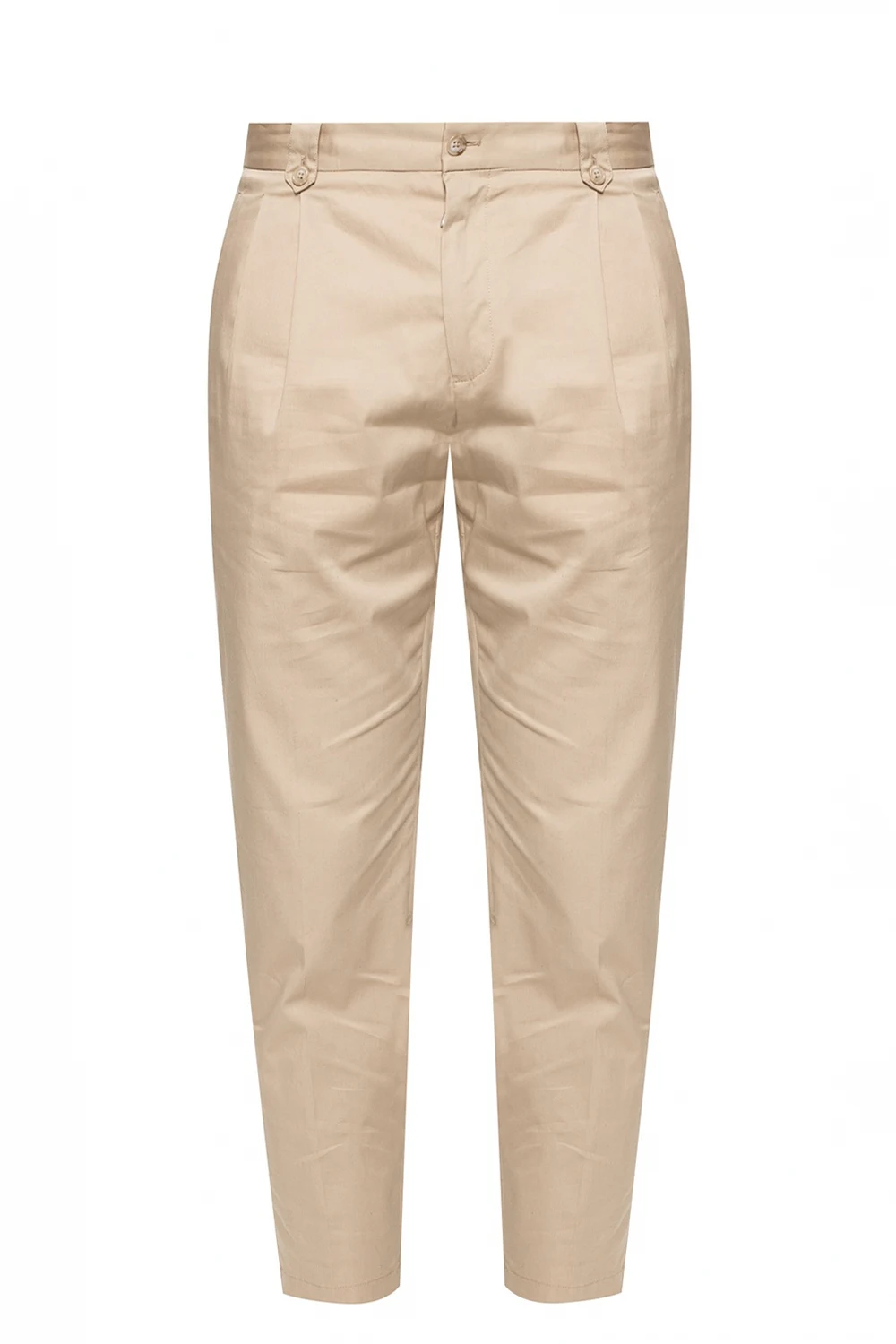 Creased trousers