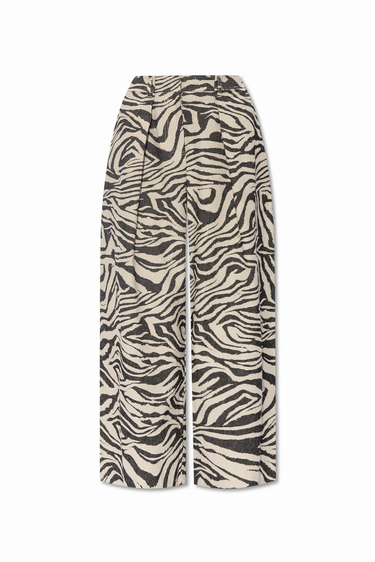 cream Animal print pants 'Cai'