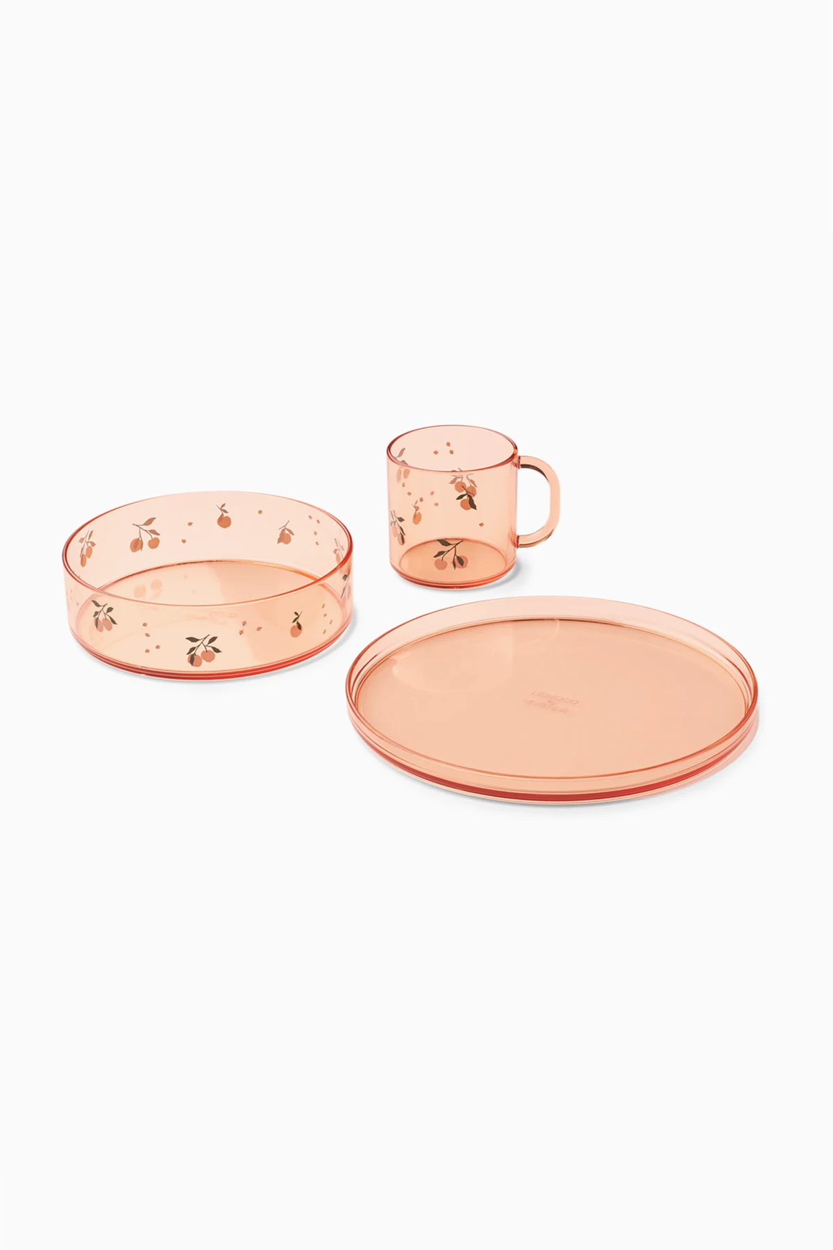 PINK Set Siva: plate, bowl, and cup