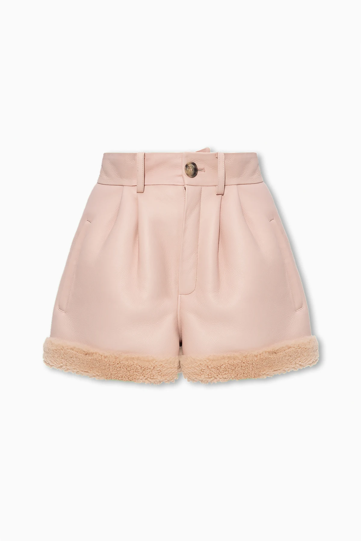 ‘Sovata’ leather shorts