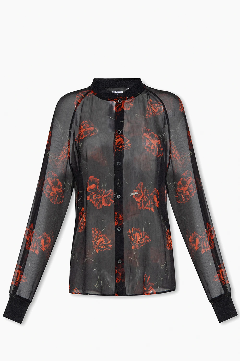 Shirt with floral motif