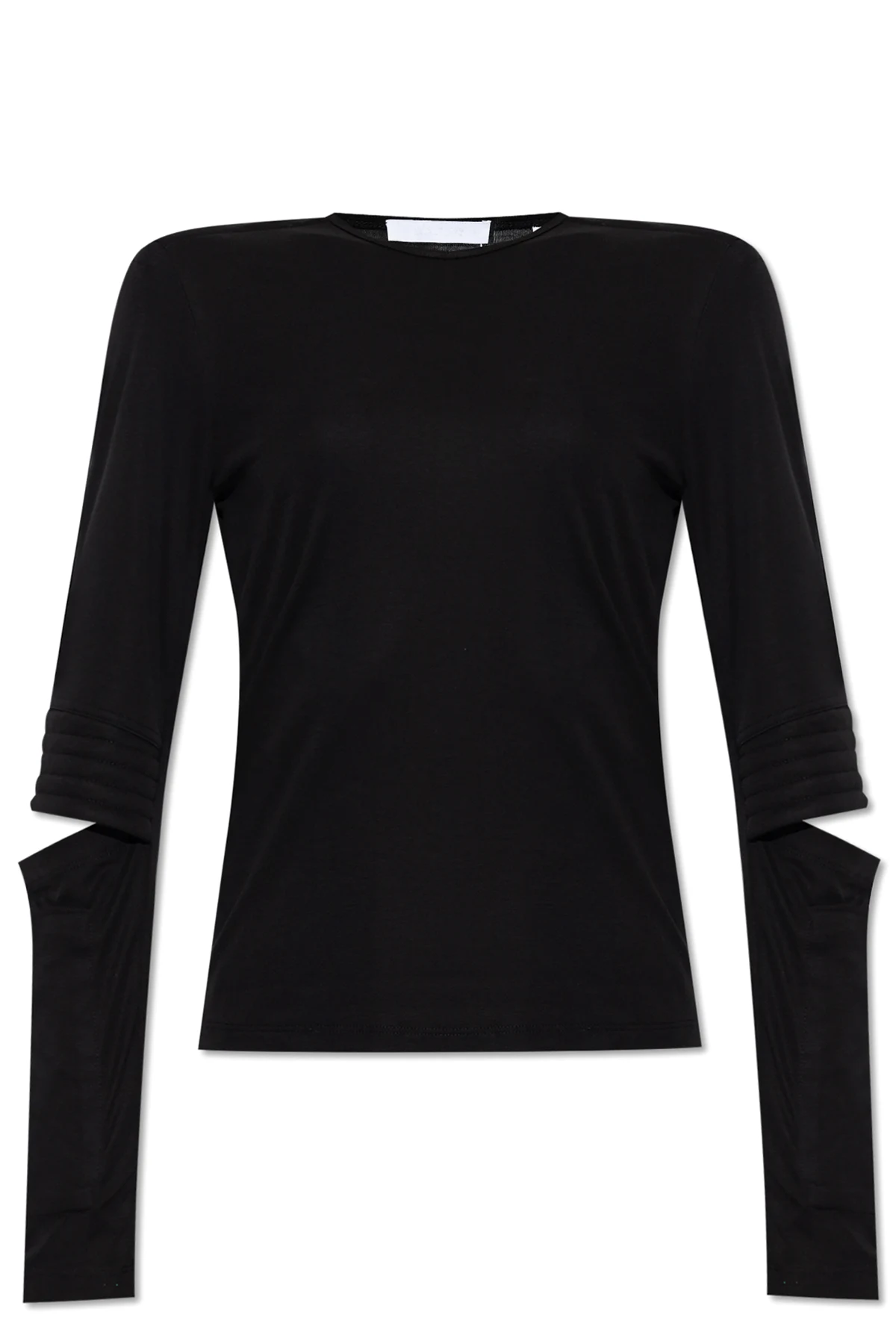 Top z długimi rękawami z rozcięciem