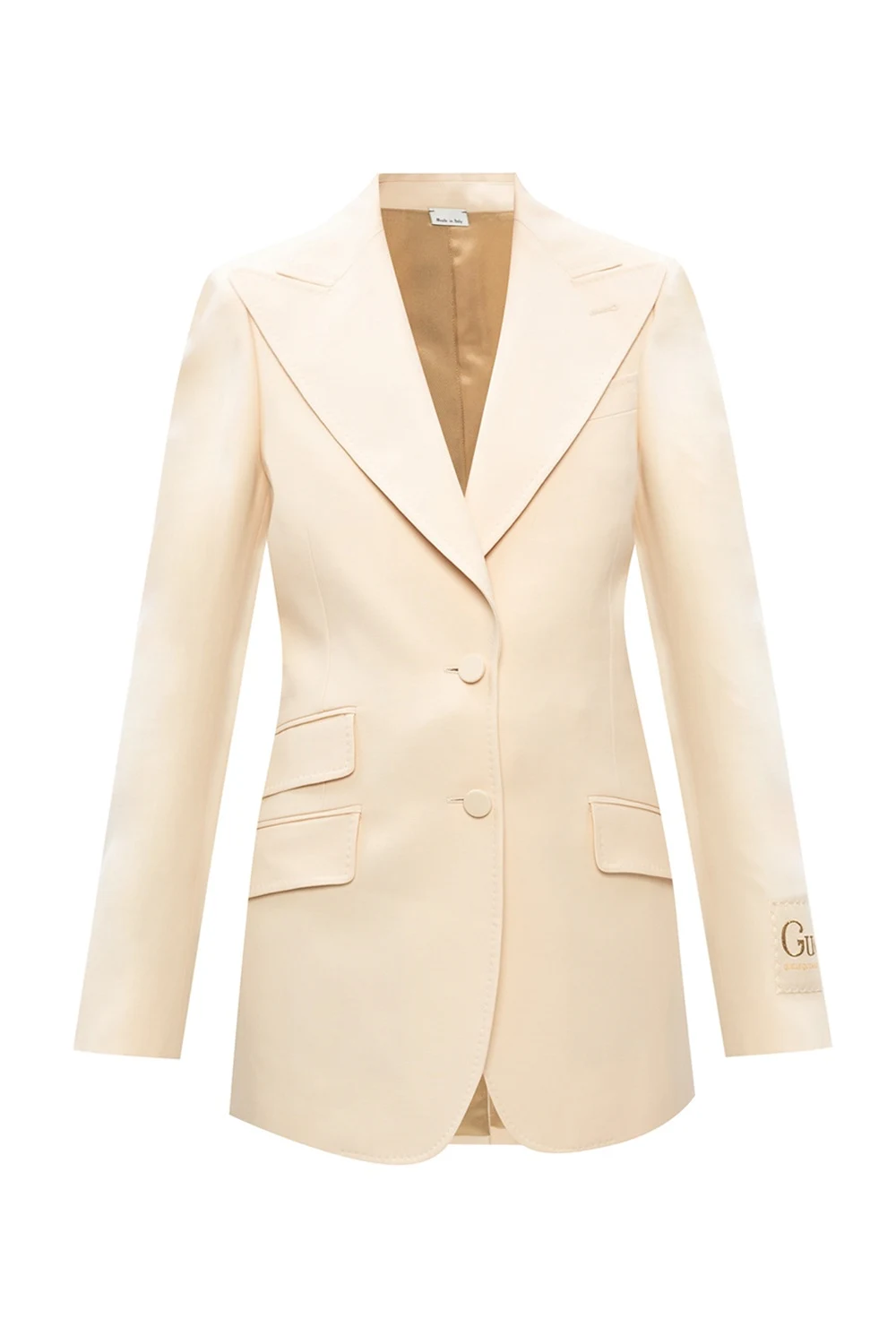 Logo-patched blazer