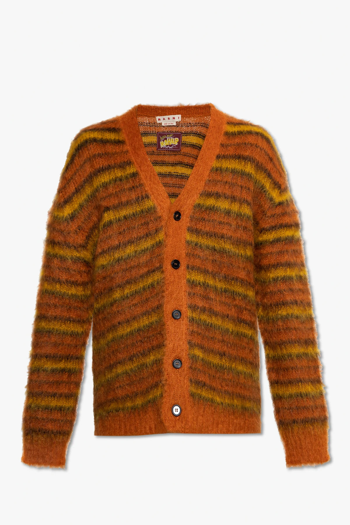 ORANGE Striped cardigan
