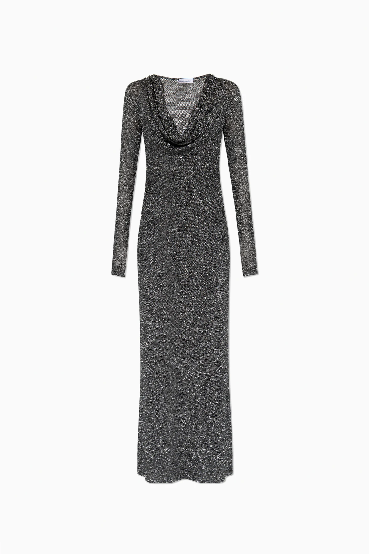Długa sukienka z lureksową nicią