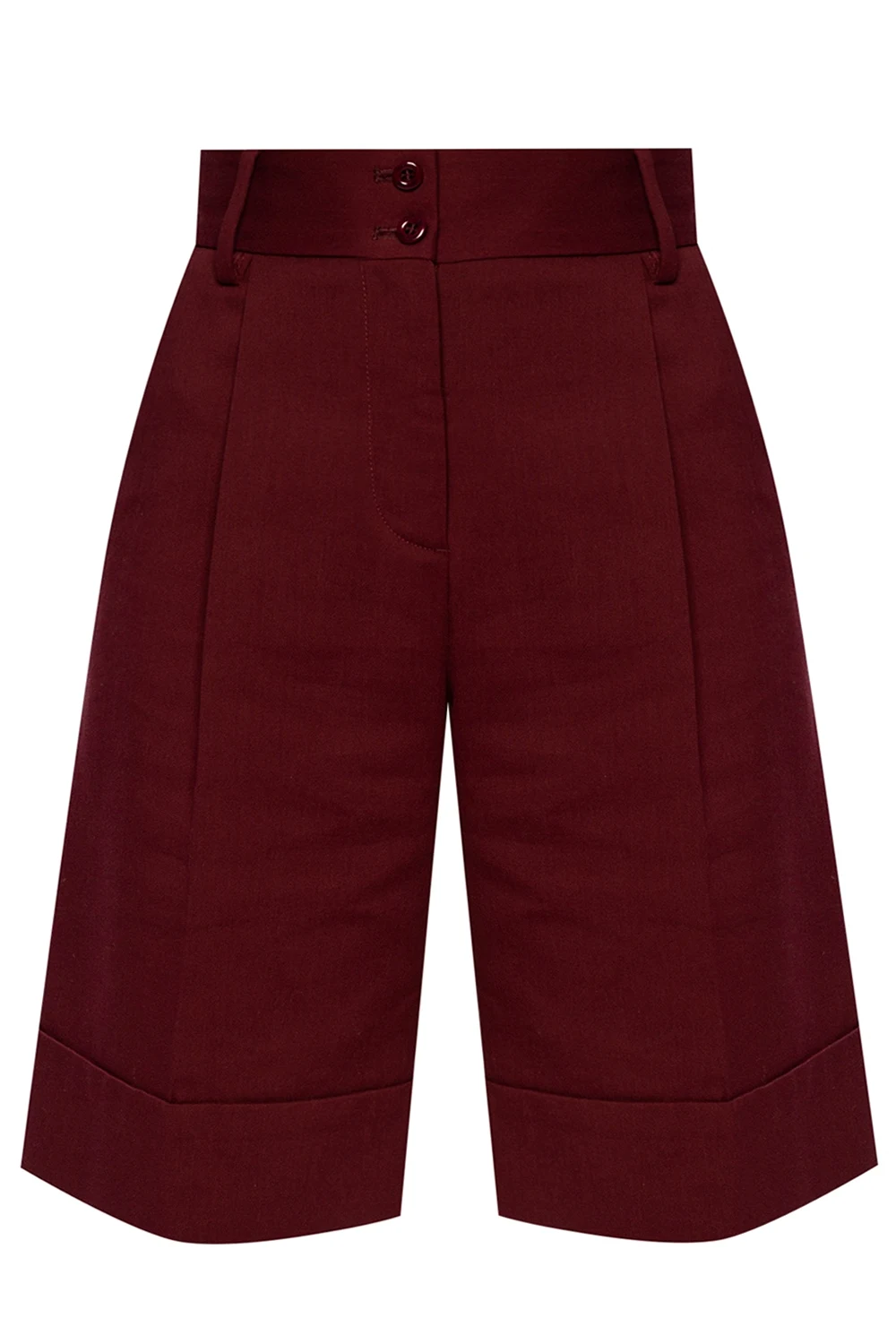 Pleat-front shorts