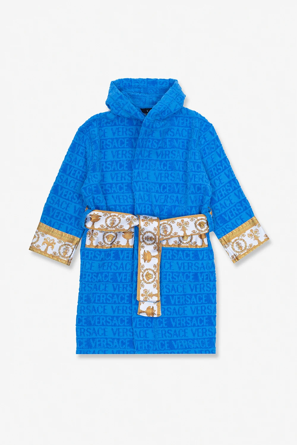 NIEBIESKI Szlafrok z kapturem