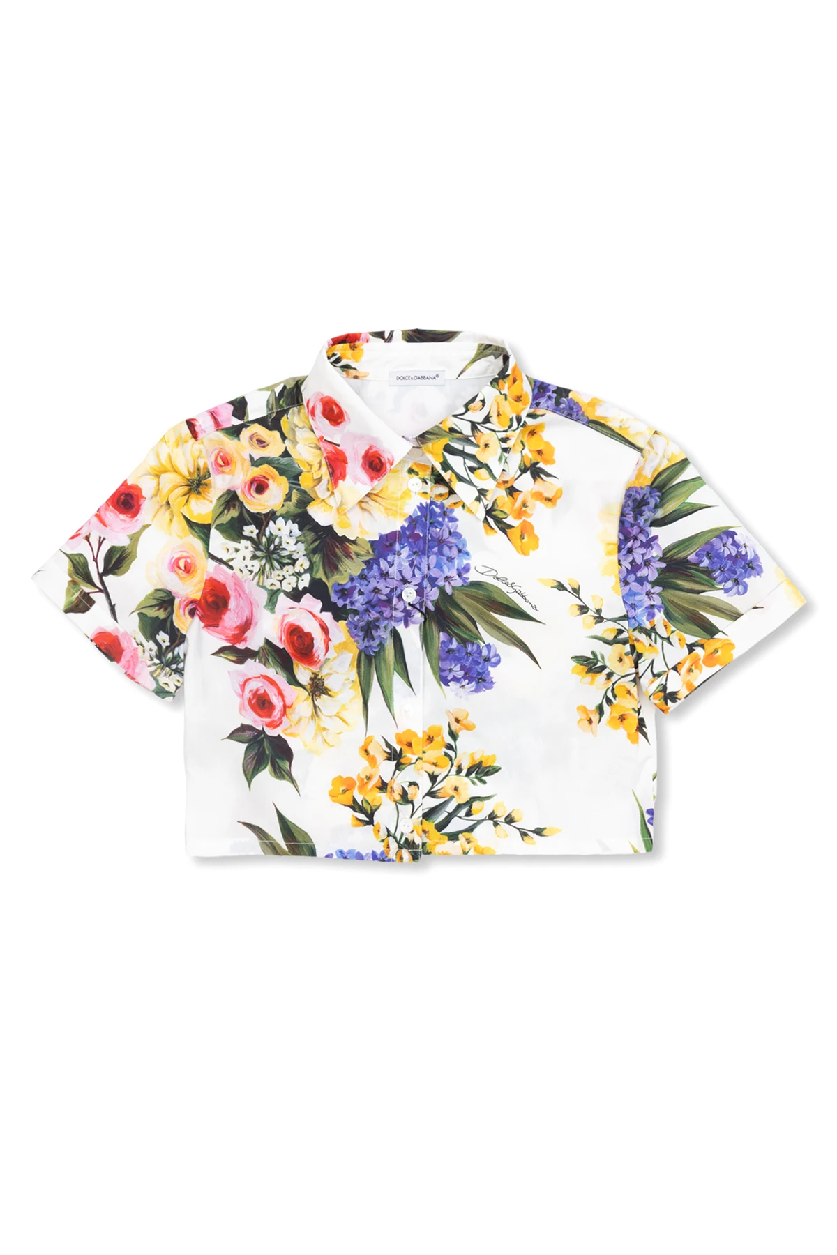 WHITE Shirt with floral motif