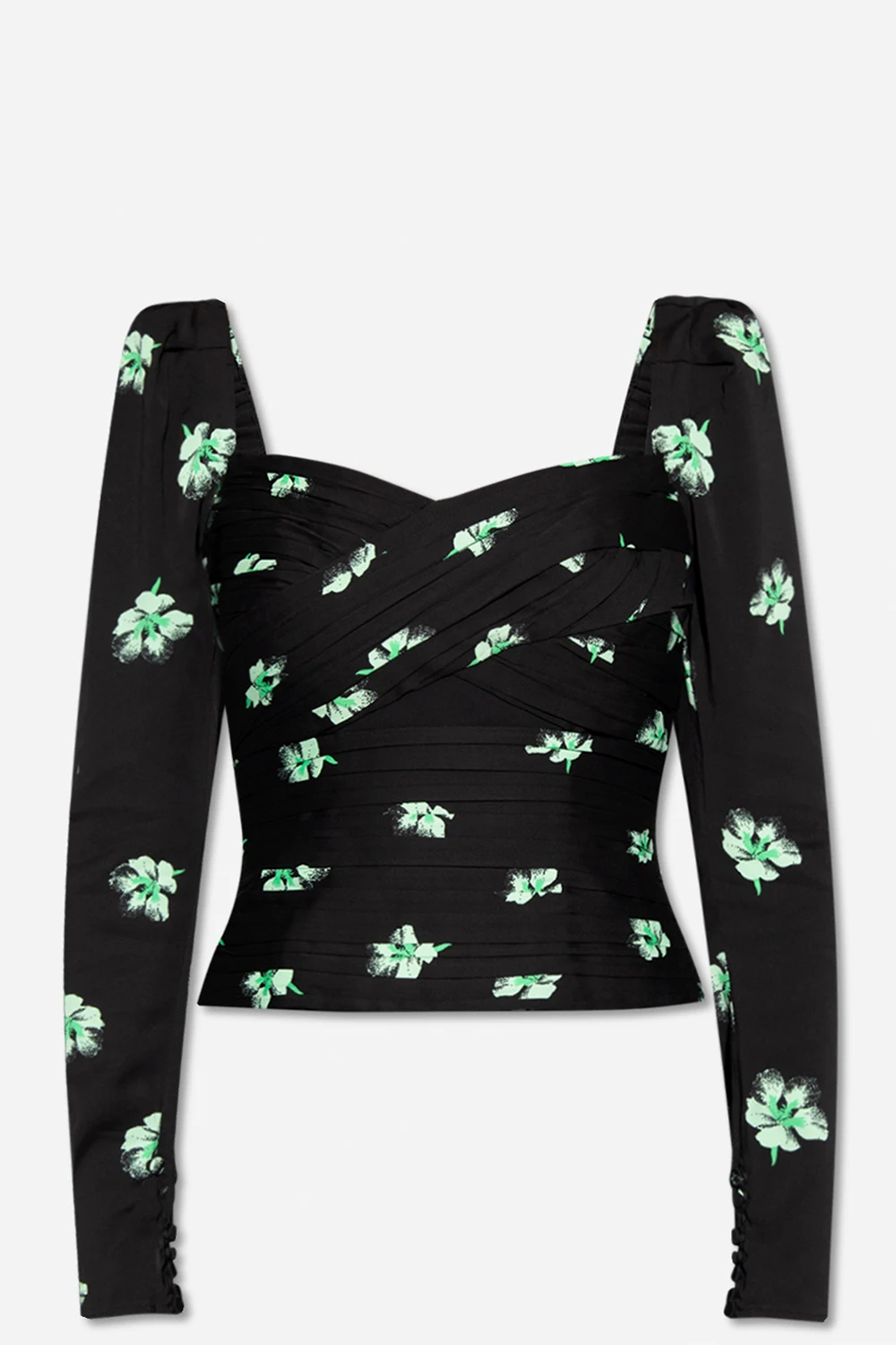 Top with floral motif