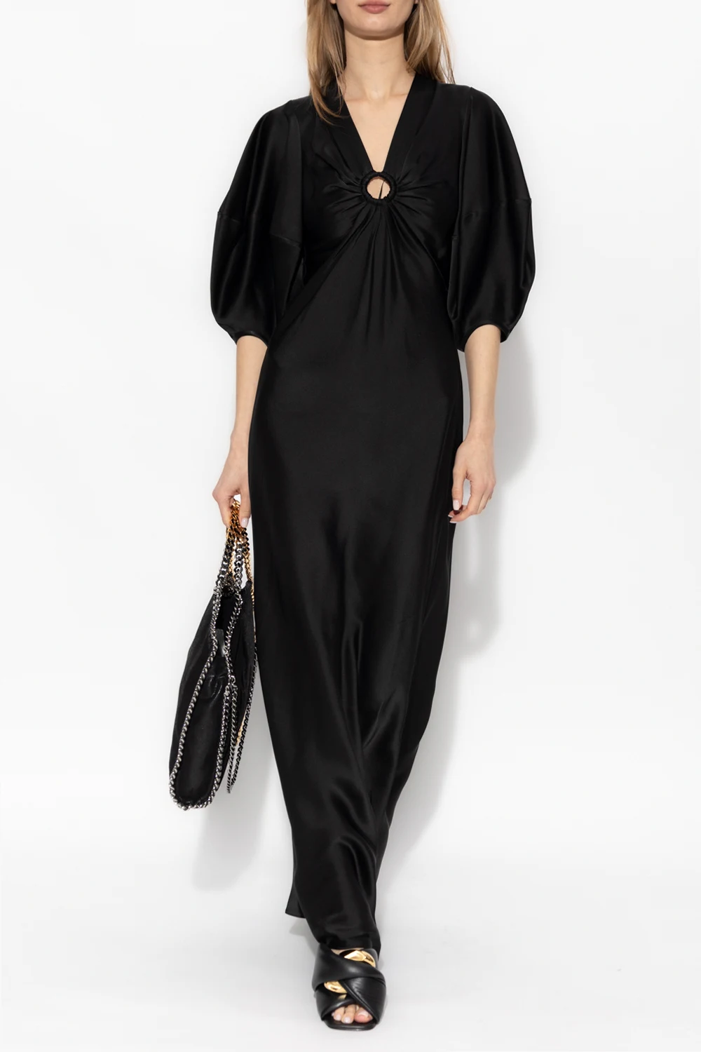 Cut-out satin dress