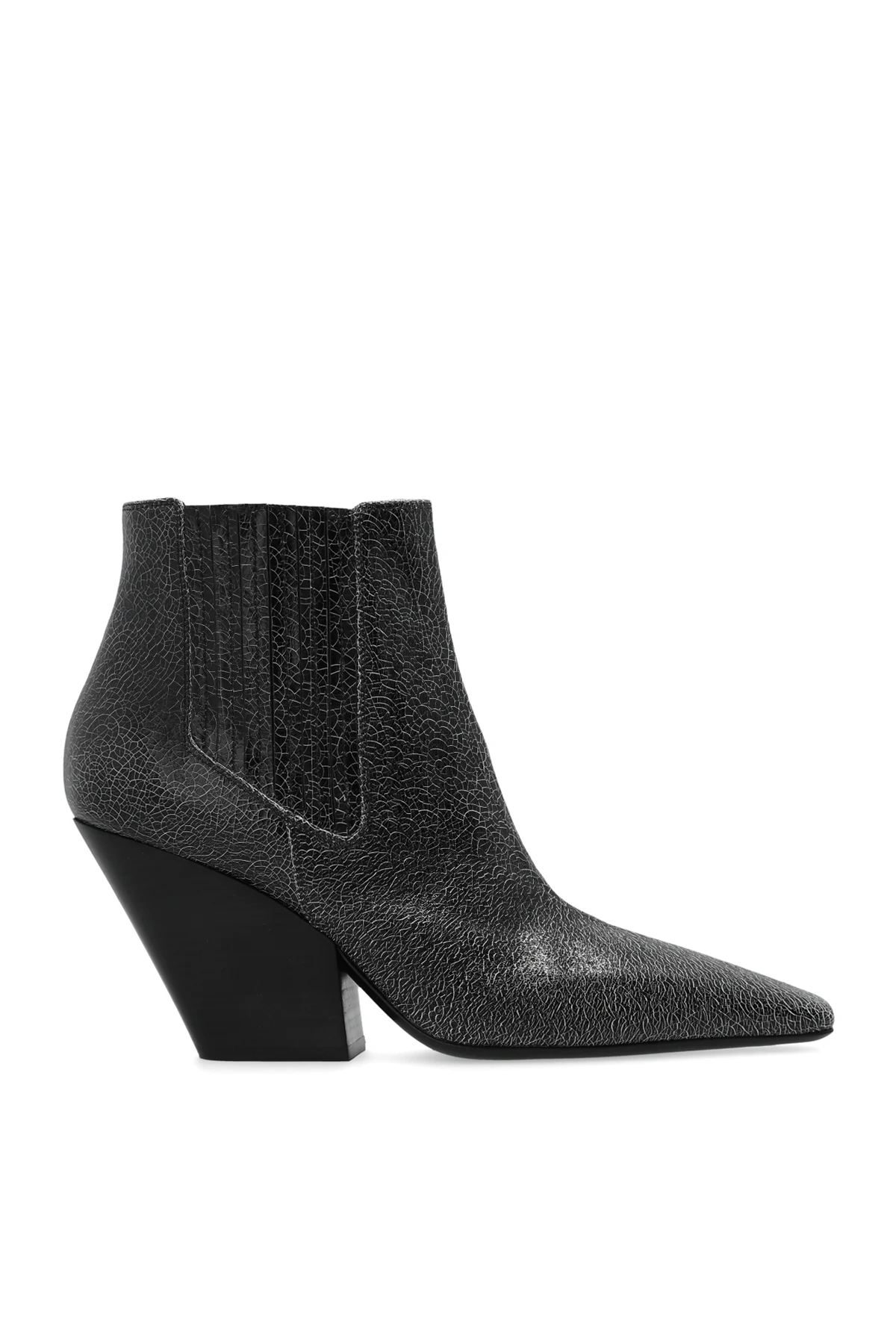 Leather heeled ankle boots
